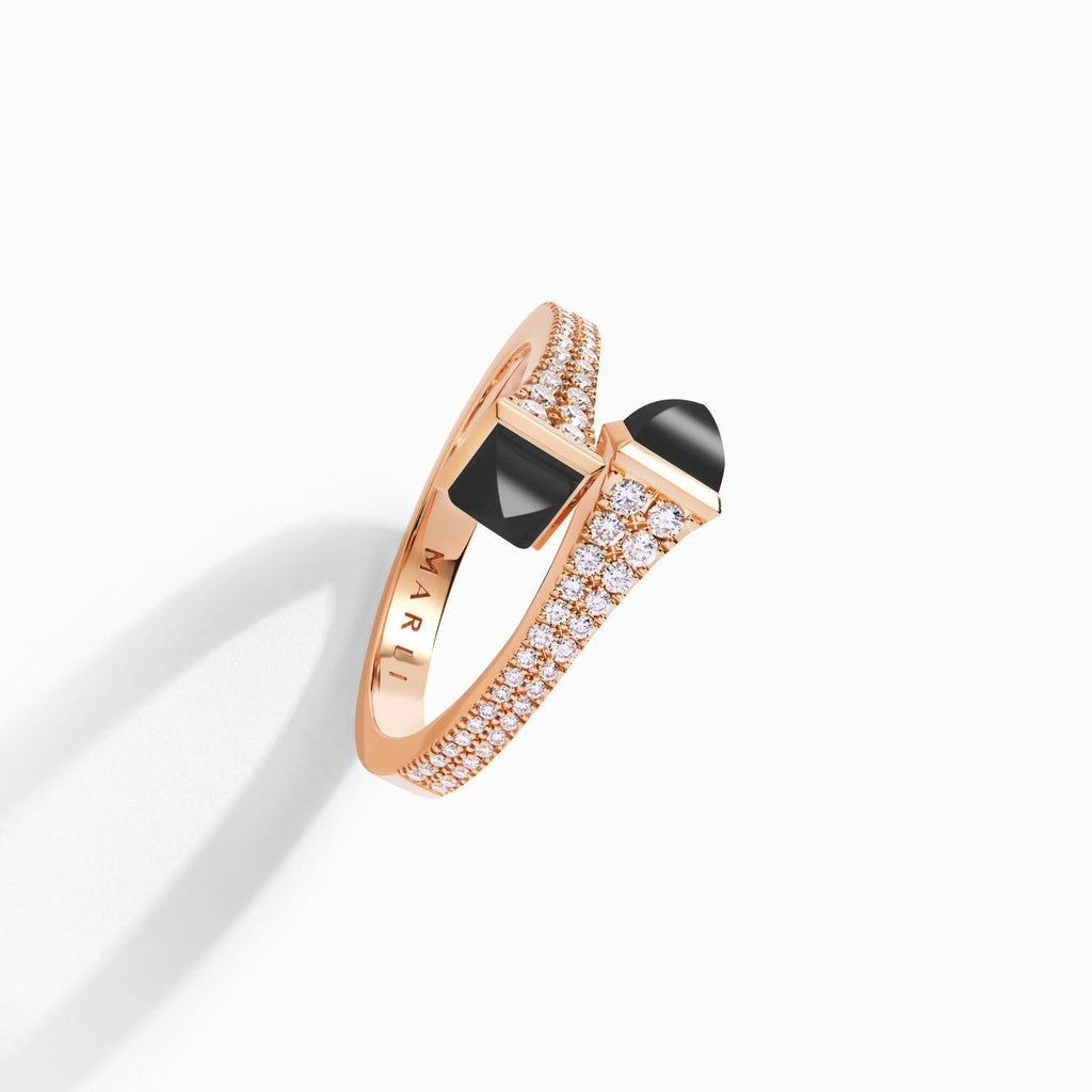 Cleo Diamond Slim Ring Rose Gold