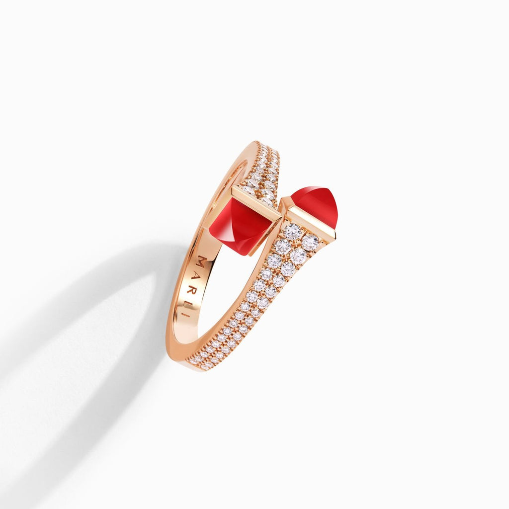 Cleo Diamond Slim Ring Rose Gold