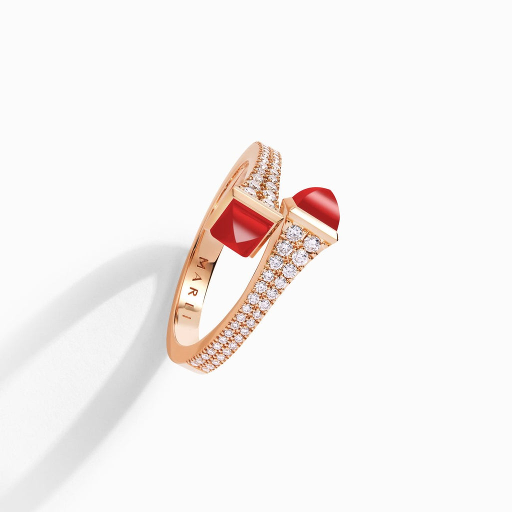 Cleo Diamond Slim Ring Rose Gold