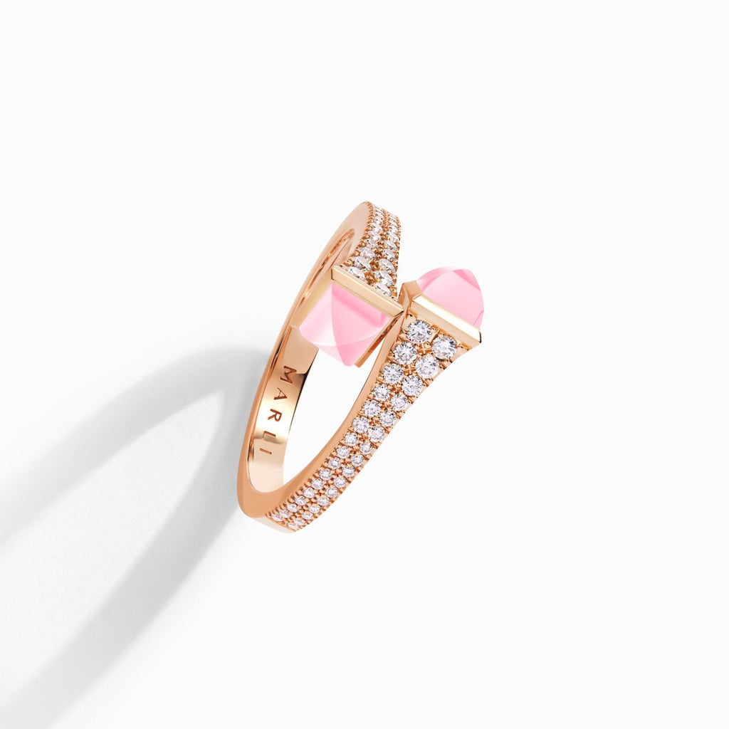 Cleo Diamond Slim Ring Rose Gold