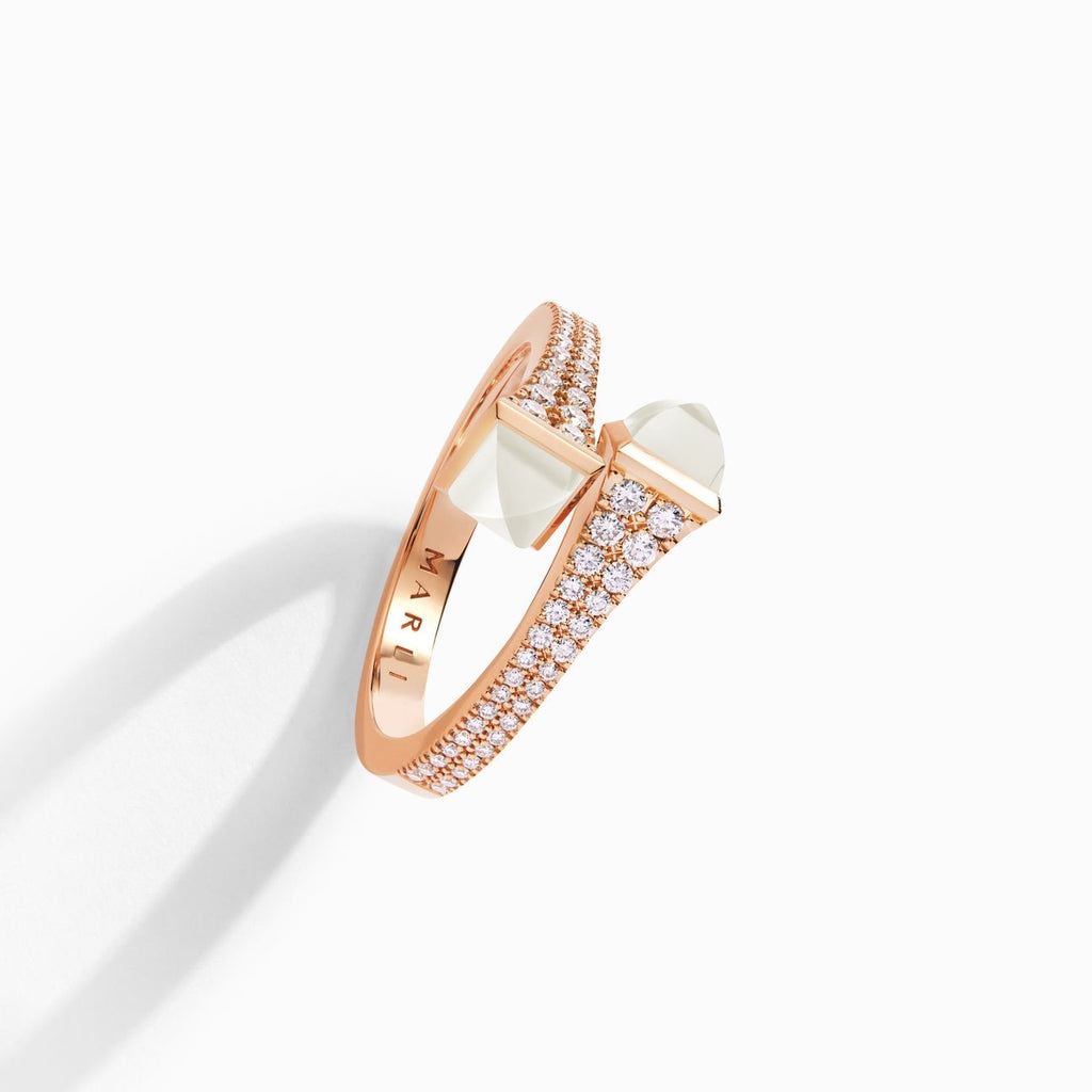 Cleo Diamond Slim Ring Rose Gold