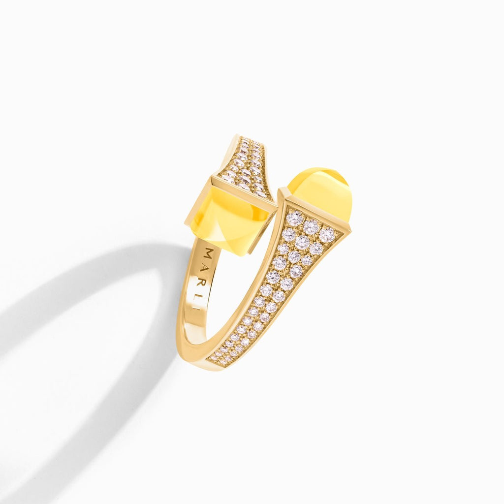 Cleo Diamond Midi Ring Yellow Gold