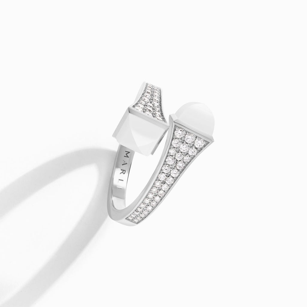 Cleo Diamond Midi Ring White Gold