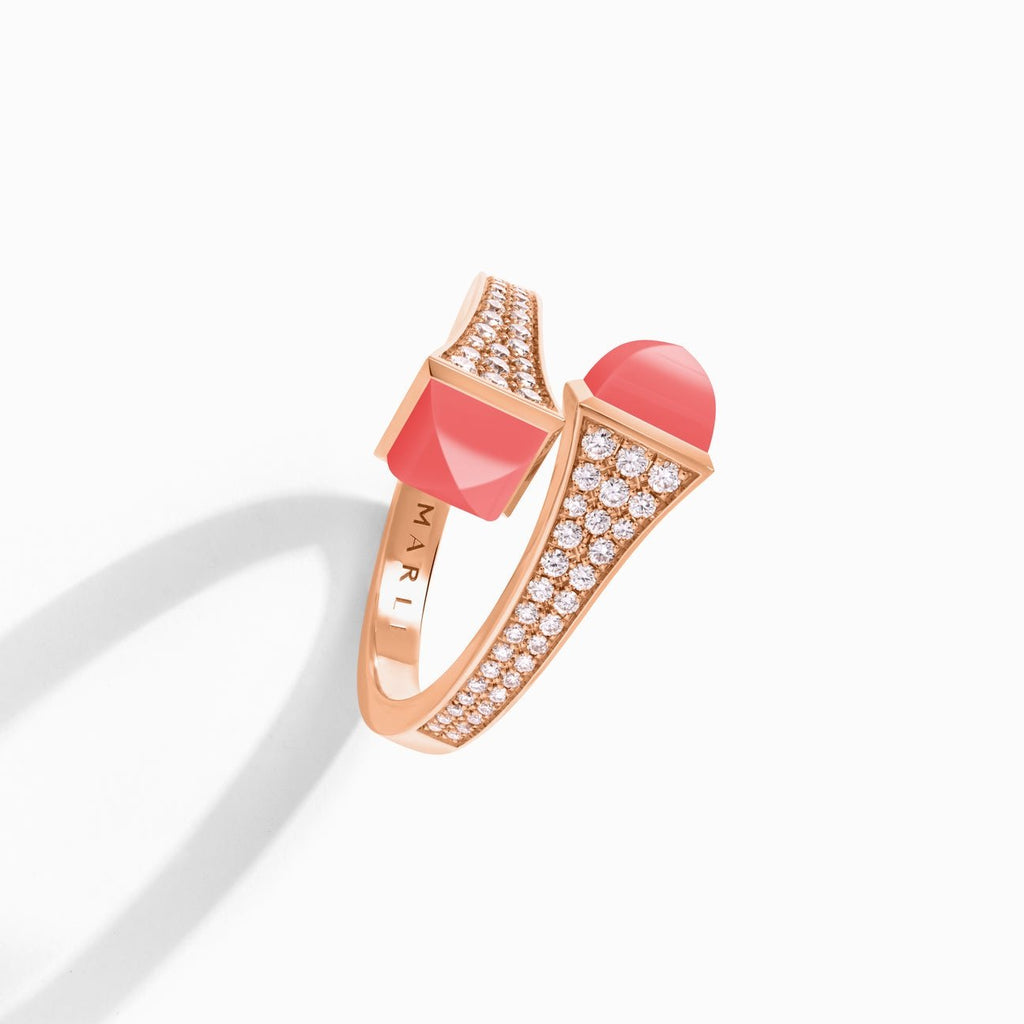 Cleo Diamond Midi Ring Rose Gold