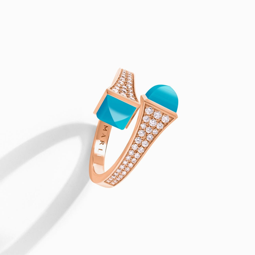 Cleo Diamond Midi Ring Rose Gold