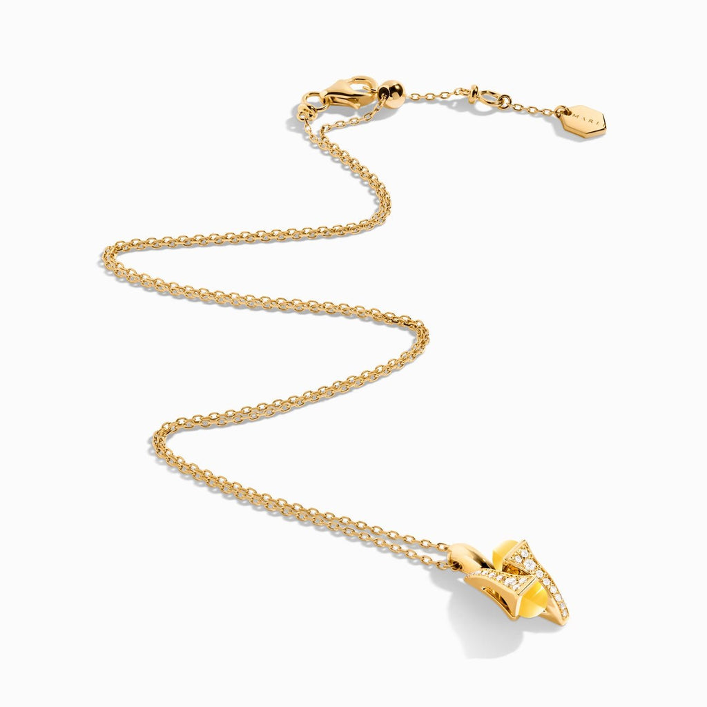 Cleo Diamond Huggie Pendant Yellow Gold