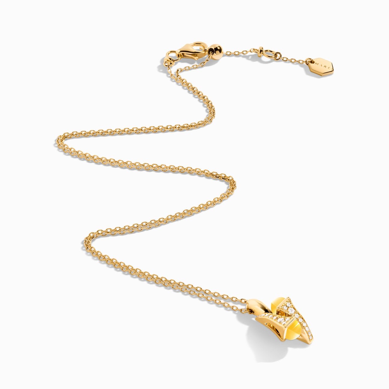 Cleo Diamond Huggie Pendant Yellow Gold