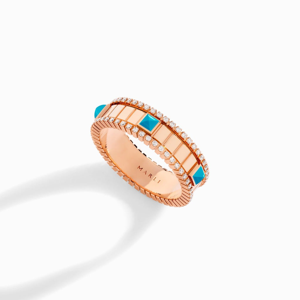 LIFE Diamond Spinning Ring Rose Gold