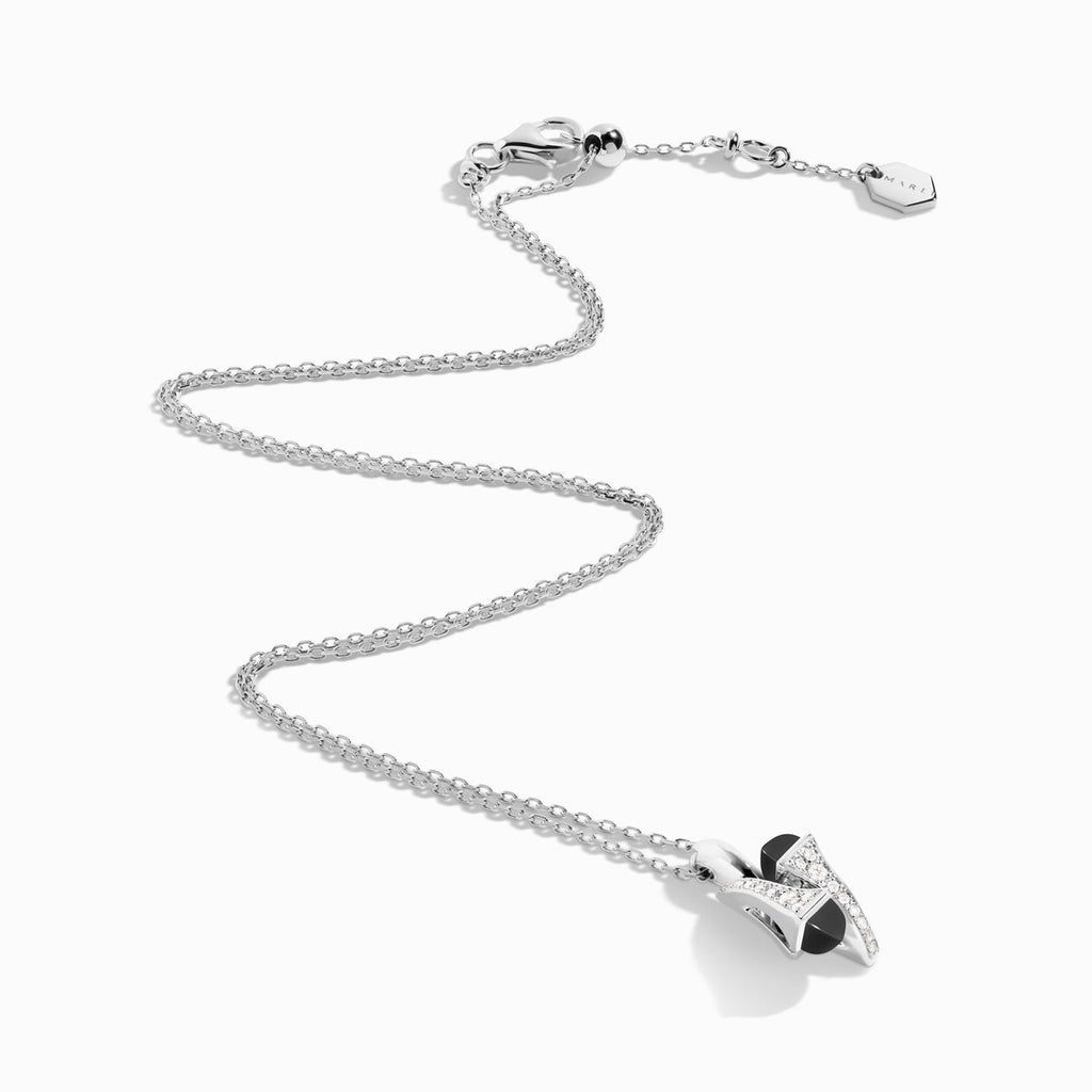Cleo Diamond Huggie Pendant White Gold