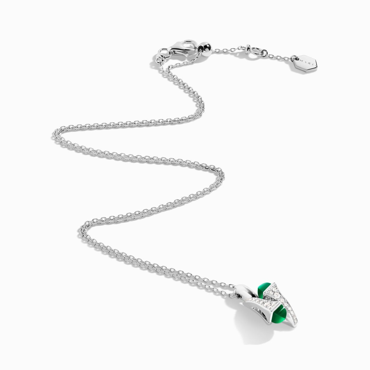 Cleo Diamond Huggie Pendant White Gold
