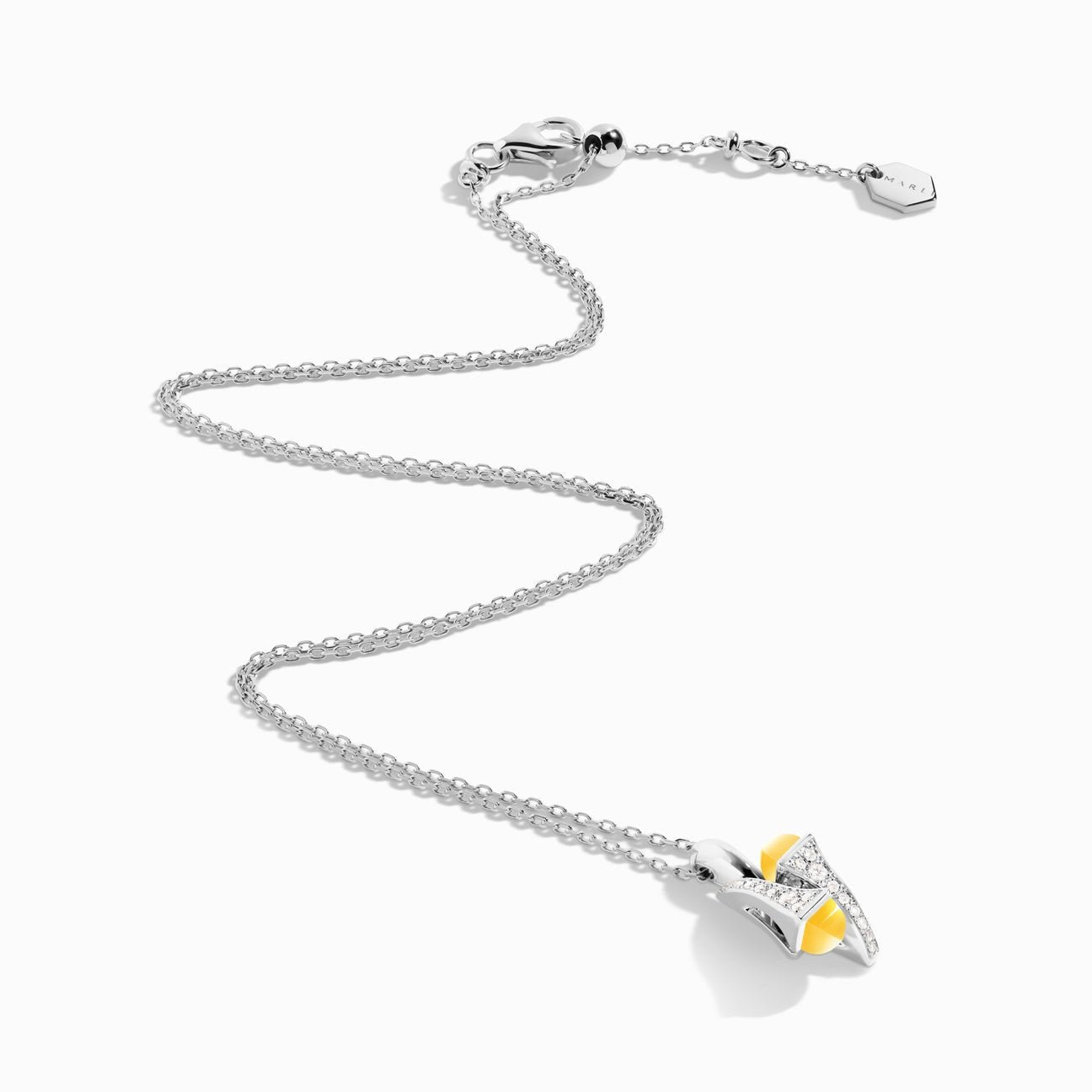 Cleo Diamond Huggie Pendant White Gold