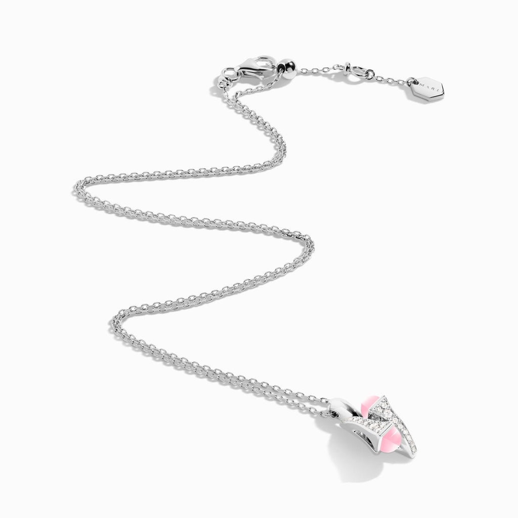 Cleo Diamond Huggie Pendant White Gold