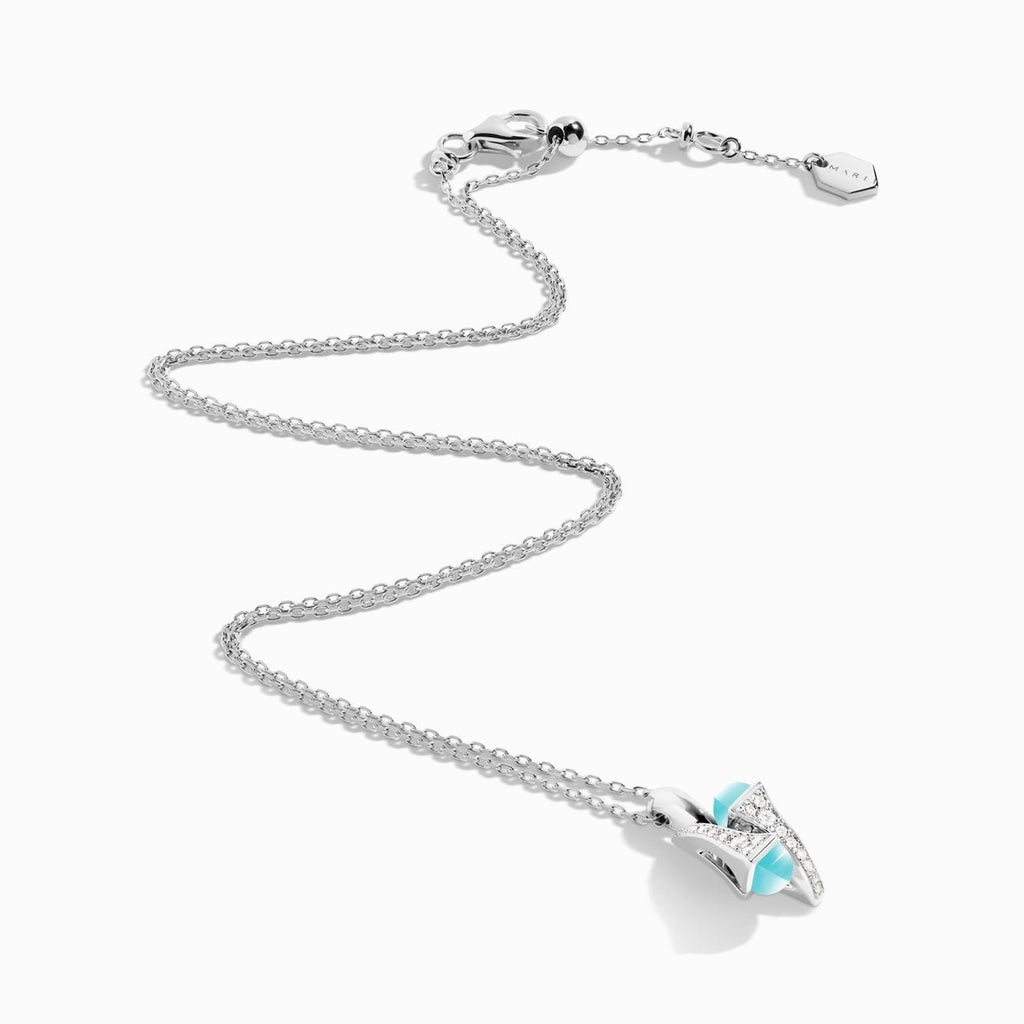 Cleo Diamond Huggie Pendant White Gold