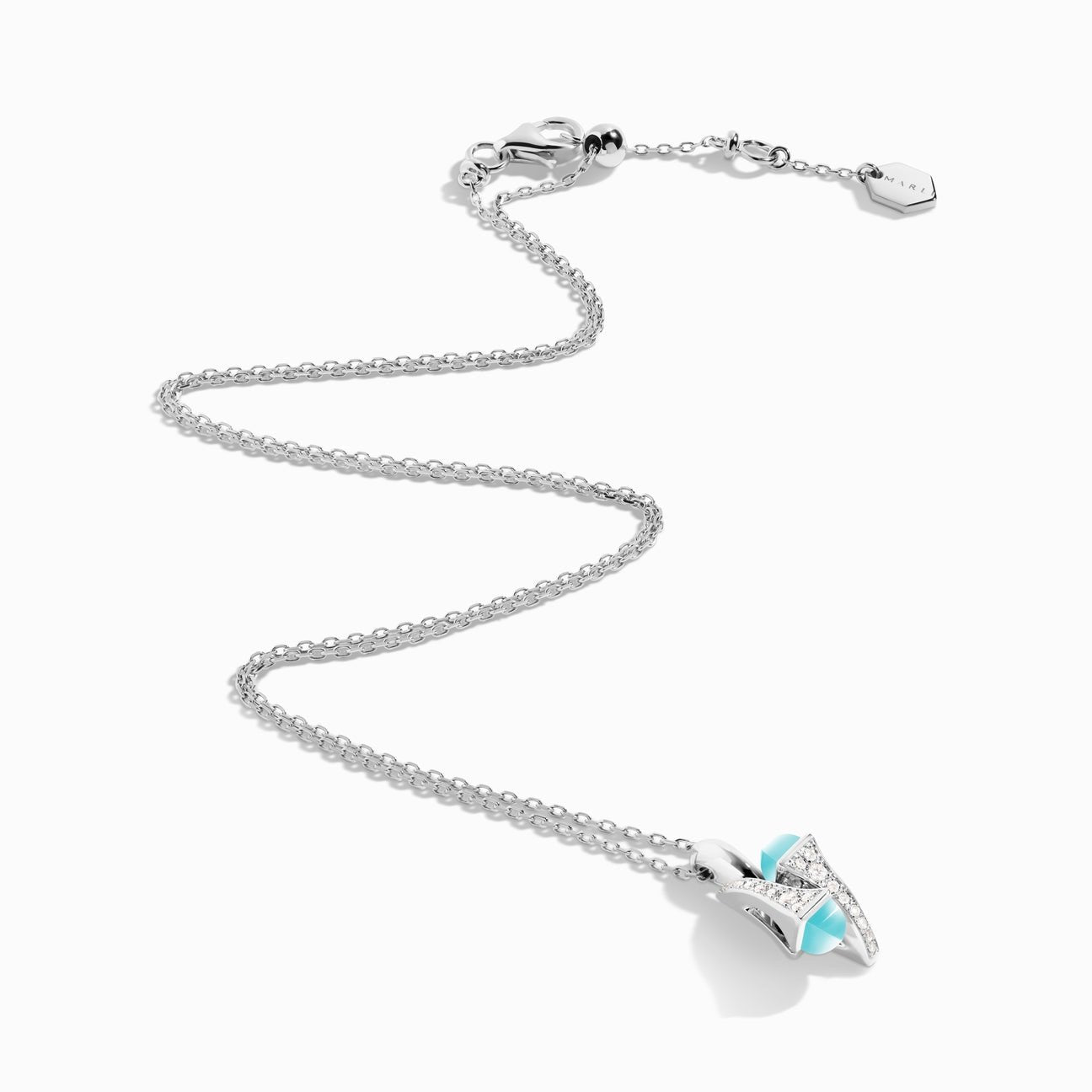 Cleo Diamond Huggie Pendant White Gold