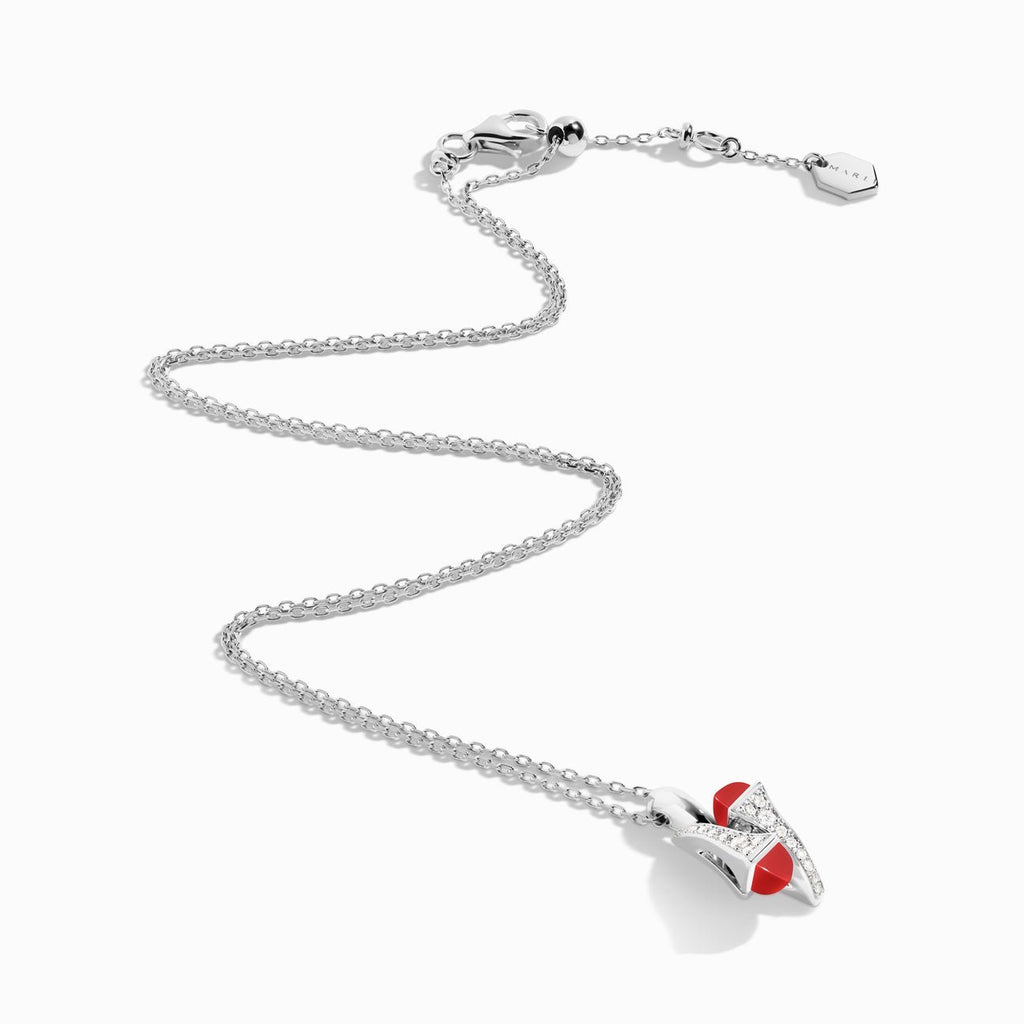 Cleo Diamond Huggie Pendant White Gold