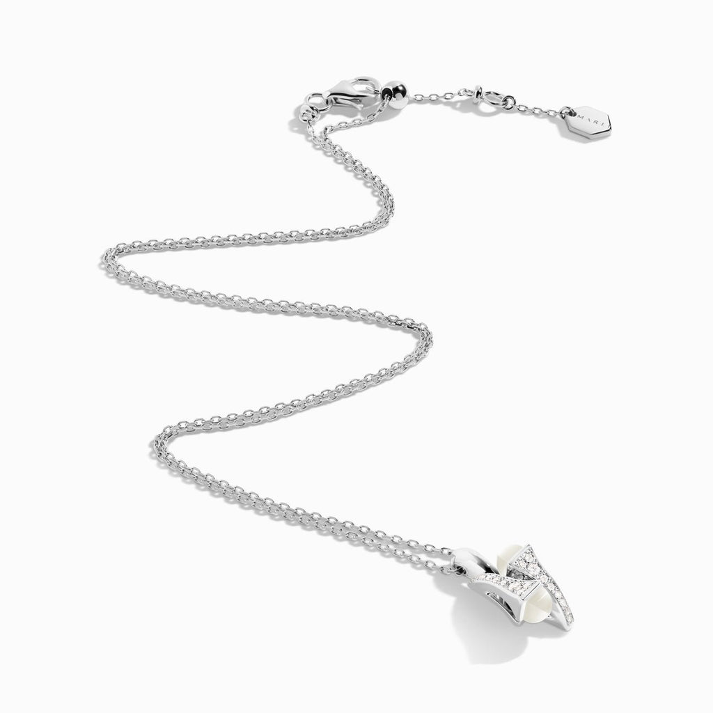 Cleo Diamond Huggie Pendant White Gold