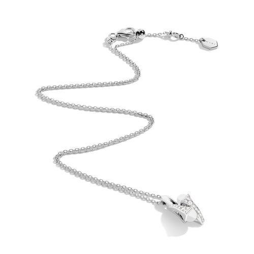 Cleo Diamond Huggie Pendant White Gold