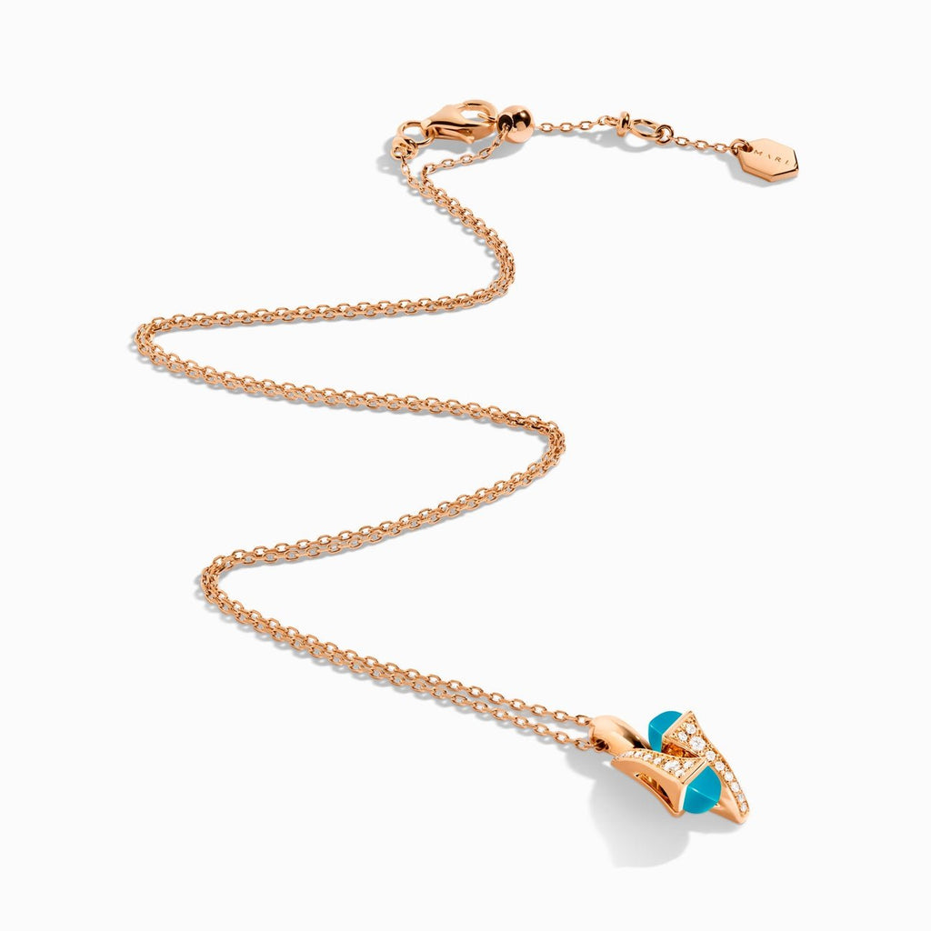 Cleo Diamond Huggie Pendant Rose Gold