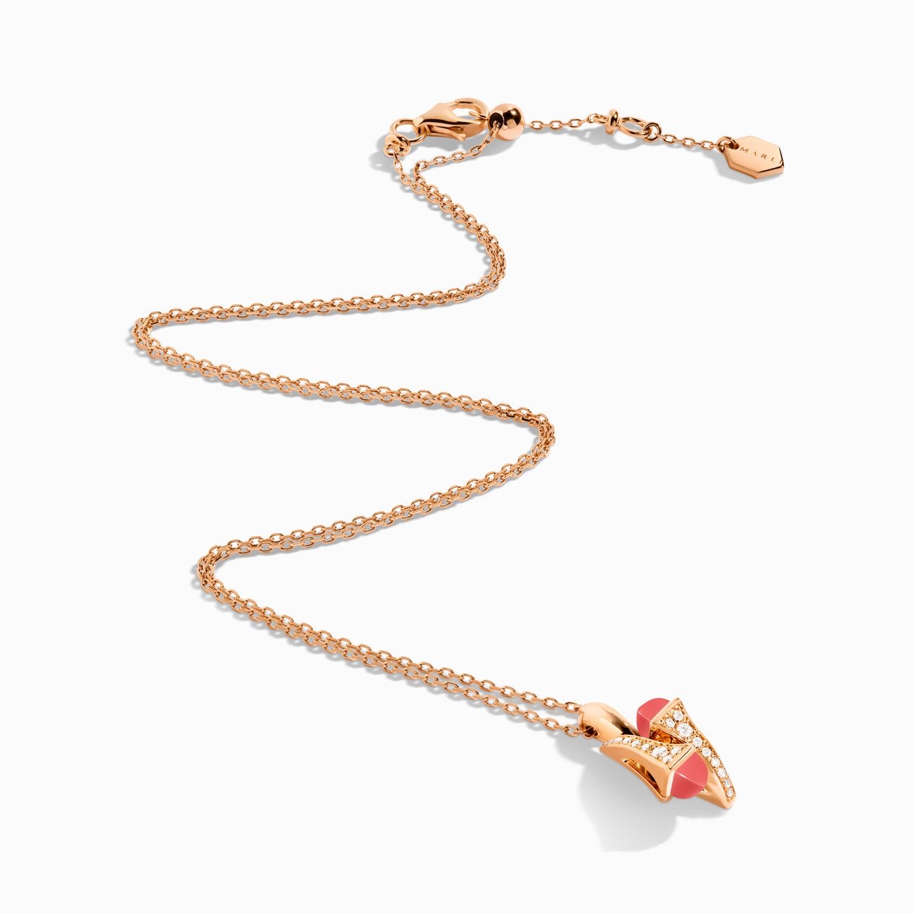 Cleo Diamond Huggie Pendant Rose Gold