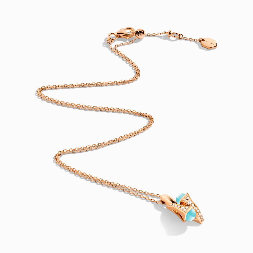 Cleo Diamond Huggie Pendant Rose Gold
