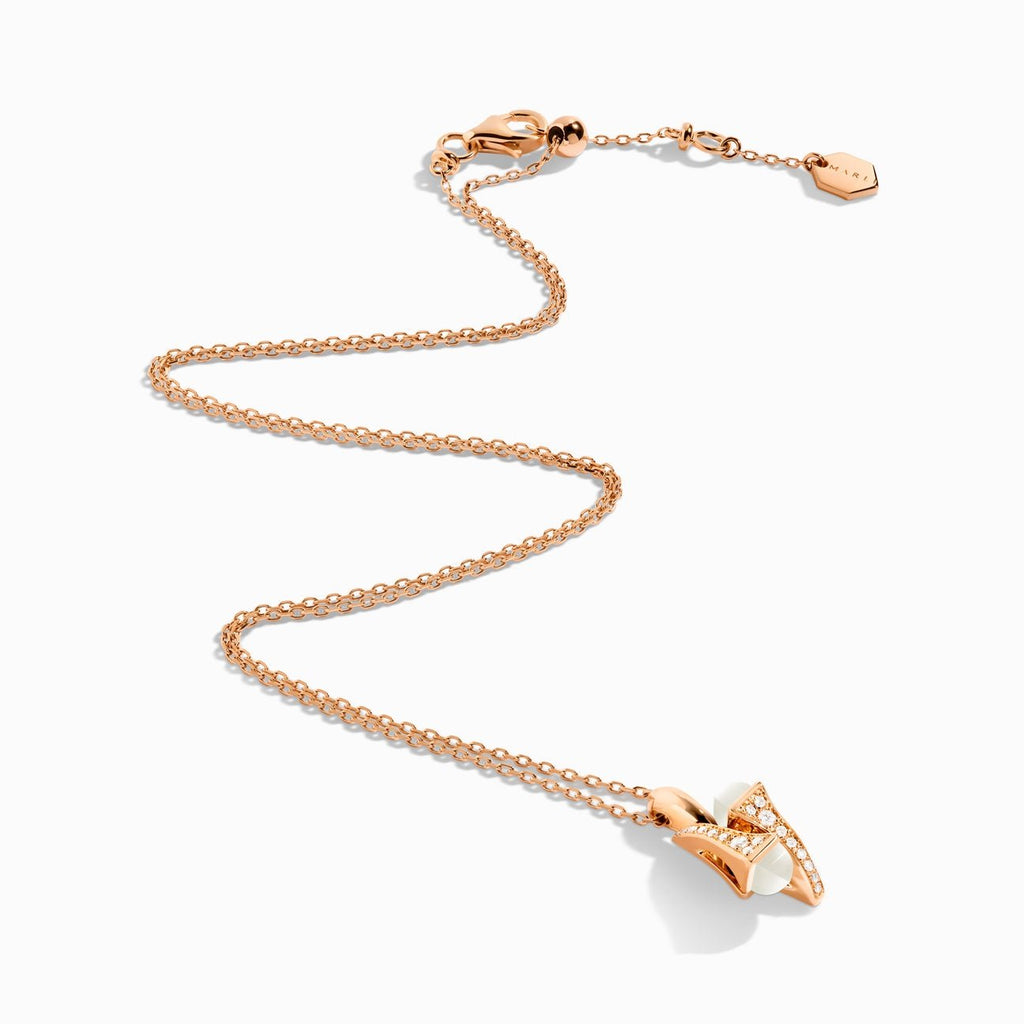 Cleo Diamond Huggie Pendant Rose Gold