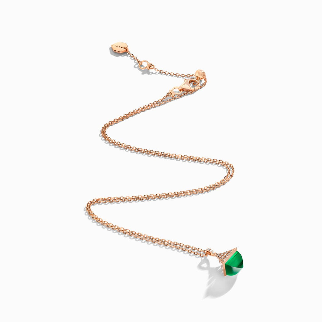 Cleo Rev Mini Diamond Pendant Rose Gold