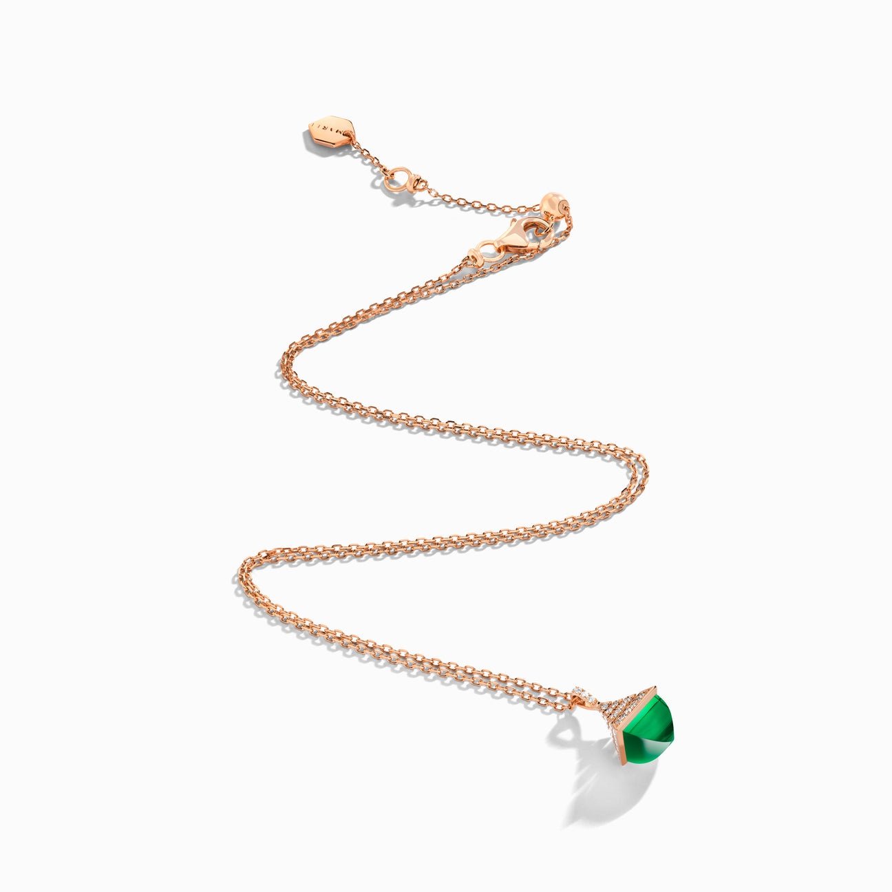 Cleo Rev Mini Diamond Pendant Rose Gold