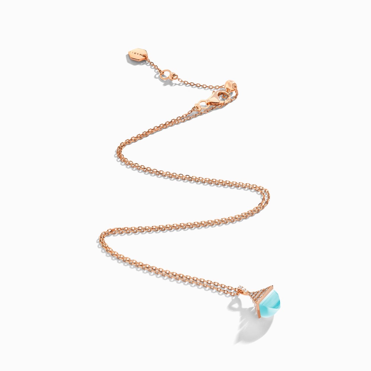 Cleo Rev Mini Diamond Pendant Rose Gold