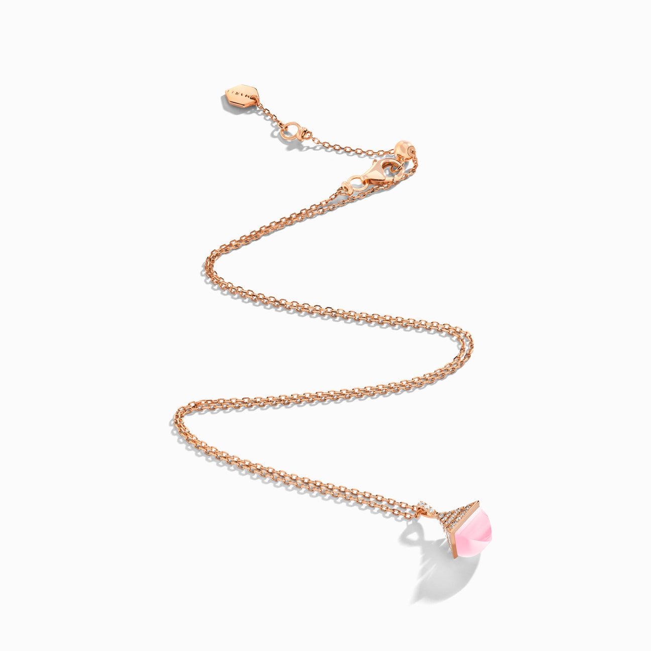 Cleo Rev Mini Diamond Pendant Rose Gold