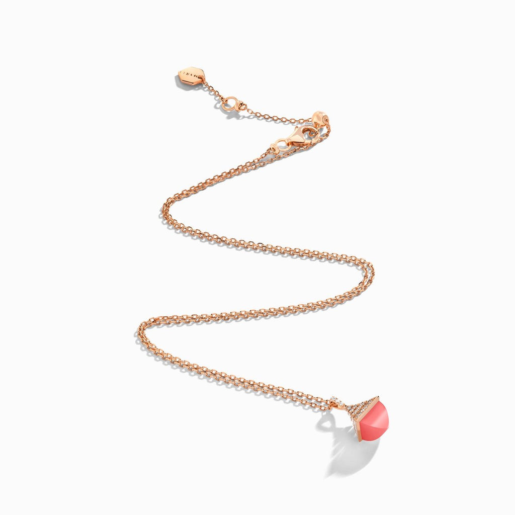 Cleo Rev Mini Diamond Pendant Rose Gold