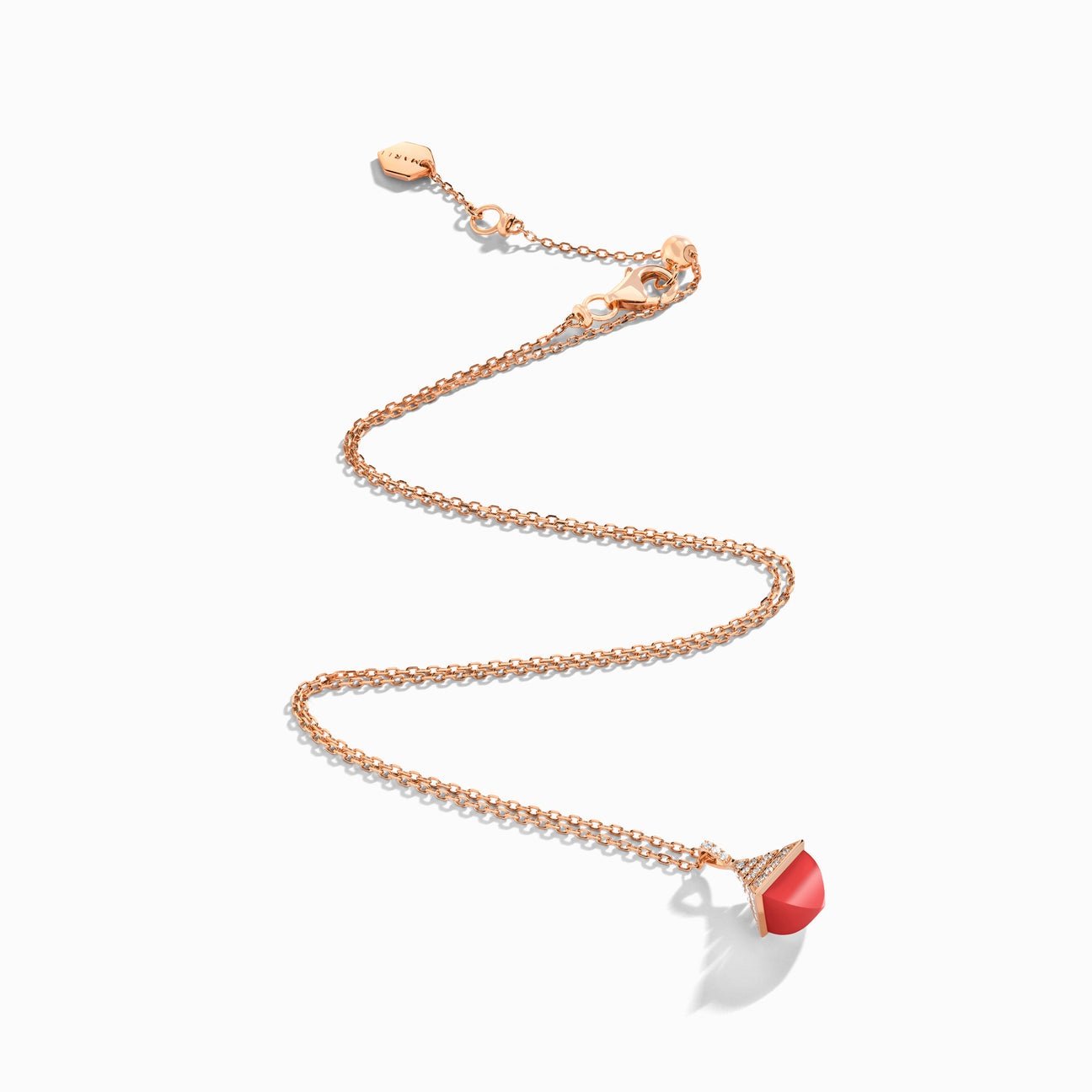 Cleo Rev Mini Diamond Pendant Rose Gold