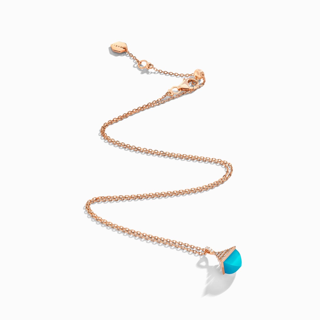 Cleo Rev Mini Diamond Pendant Rose Gold