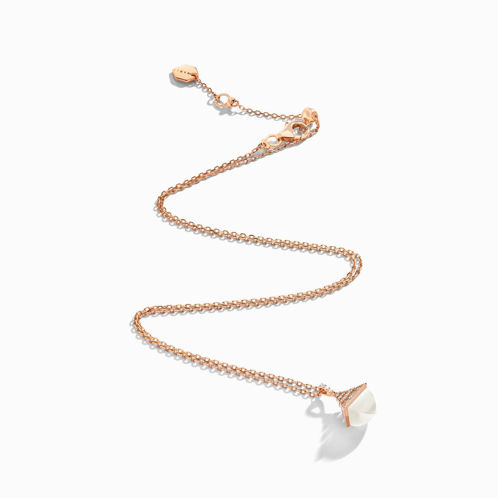 Cleo Rev Mini Diamond Pendant Rose Gold