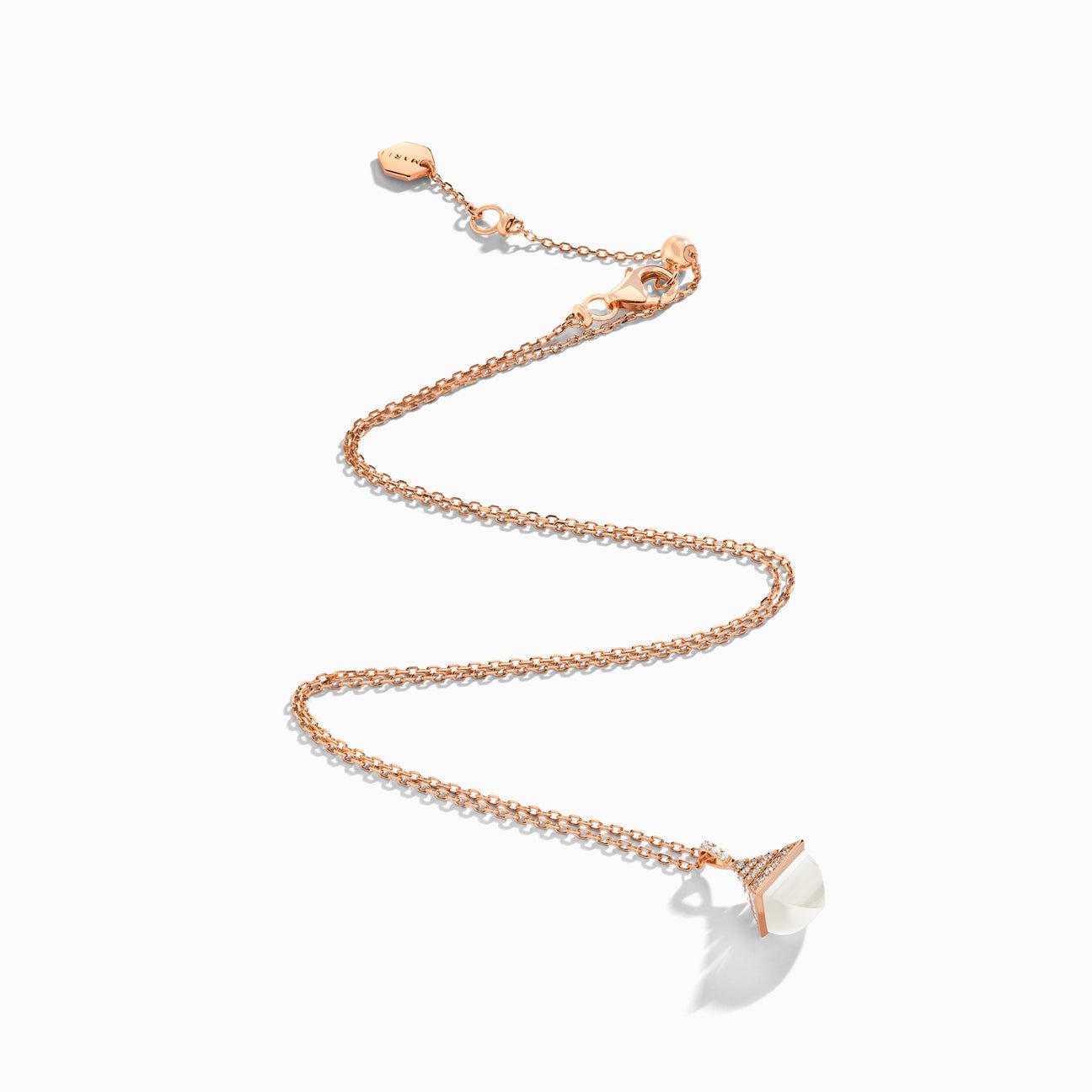 Cleo Rev Mini Diamond Pendant Rose Gold