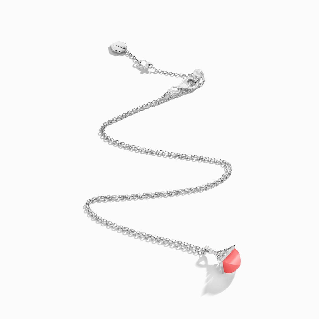Cleo Rev Mini Diamond Pendant White Gold