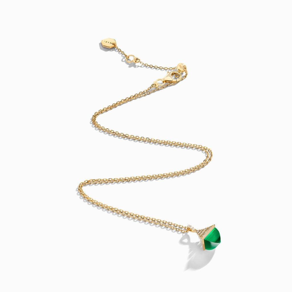Cleo Rev Mini Diamond Pendant Yellow Gold