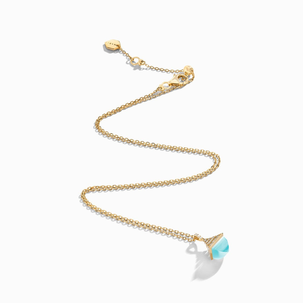 Cleo Rev Mini Diamond Pendant Yellow Gold