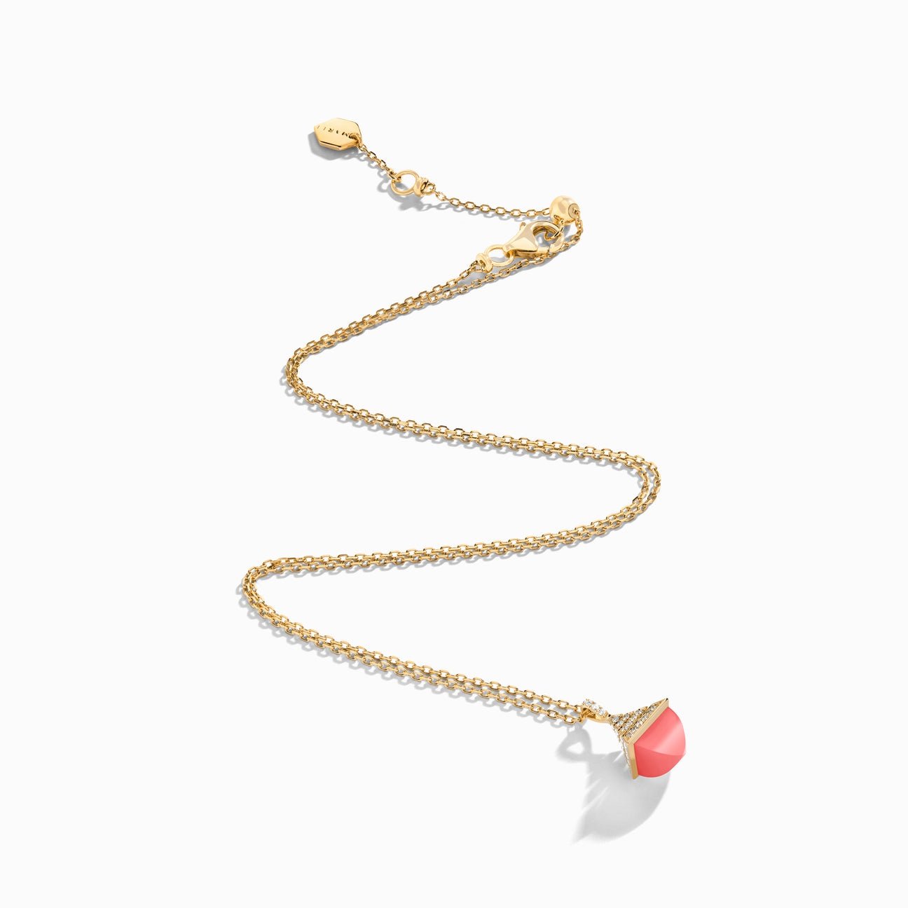 Cleo Rev Mini Diamond Pendant Yellow Gold