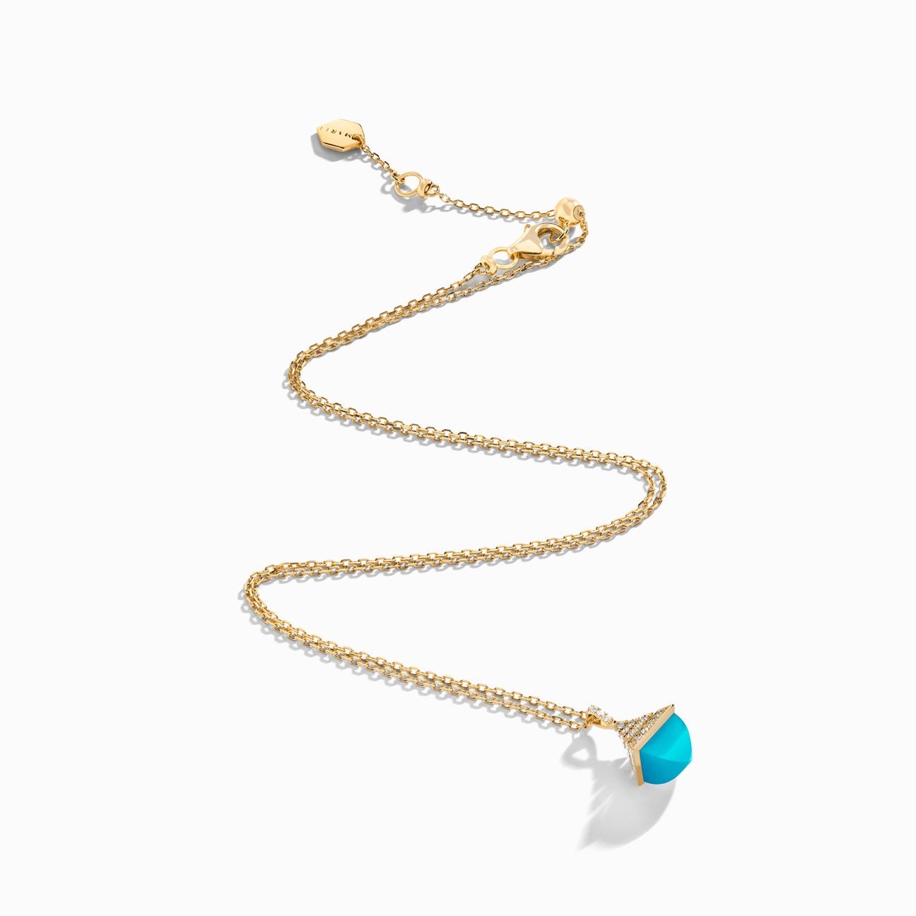Cleo Rev Mini Diamond Pendant Yellow Gold