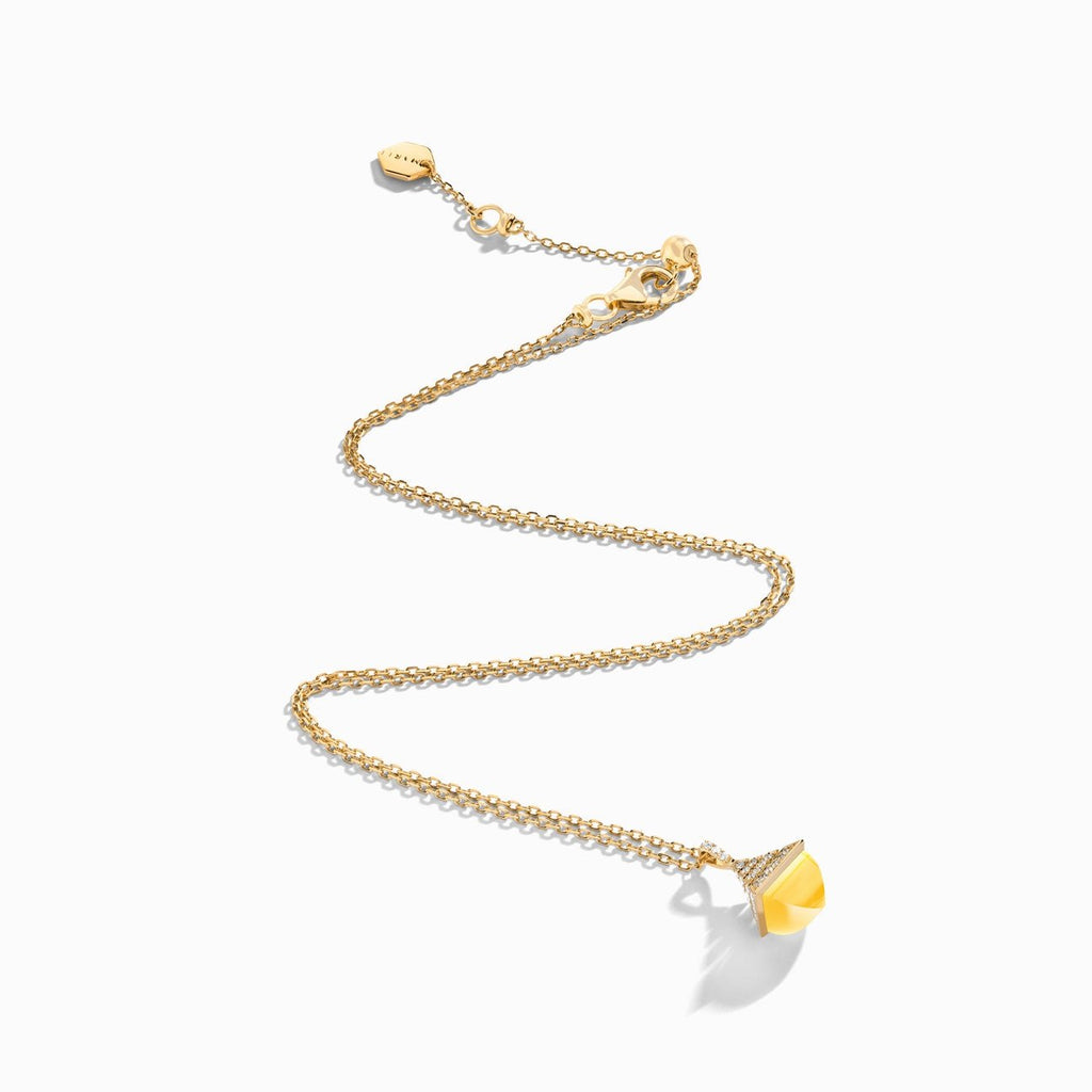 Cleo Rev Mini Diamond Pendant Yellow Gold