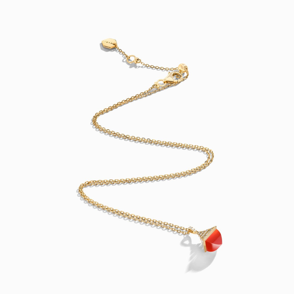 Cleo Rev Mini Diamond Pendant Yellow Gold