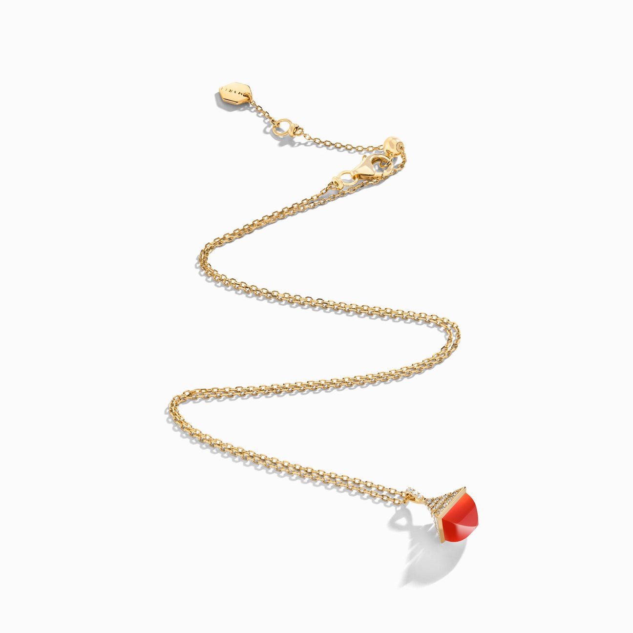 Cleo Rev Mini Diamond Pendant Yellow Gold