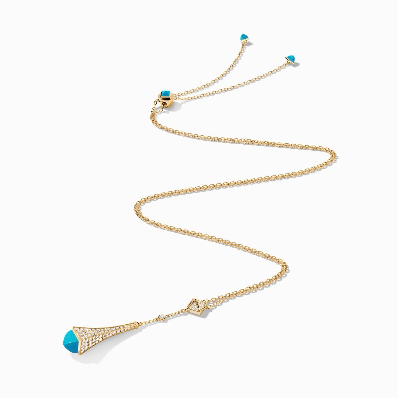 Cleo Diamond Teardrop Pendant Yellow Gold