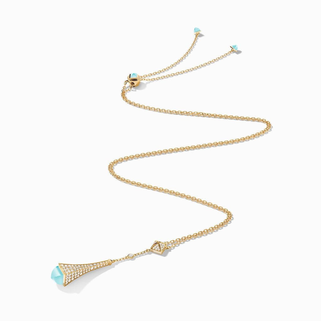 Cleo Diamond Teardrop Pendant Yellow Gold