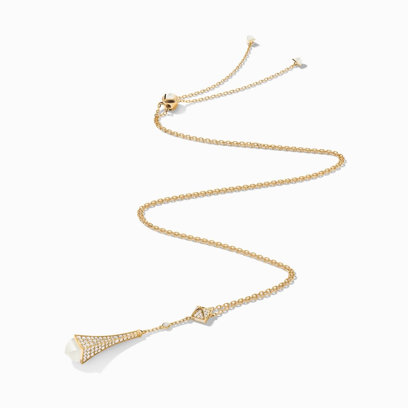 Cleo Diamond Teardrop Pendant Yellow Gold