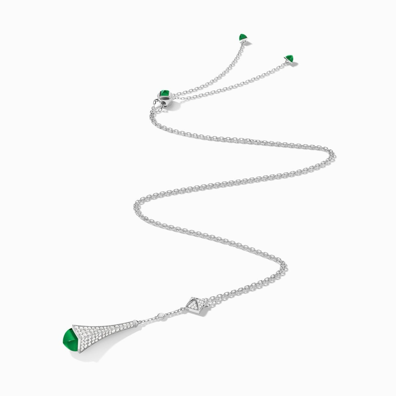 Cleo Diamond Teardrop Pendant White Gold