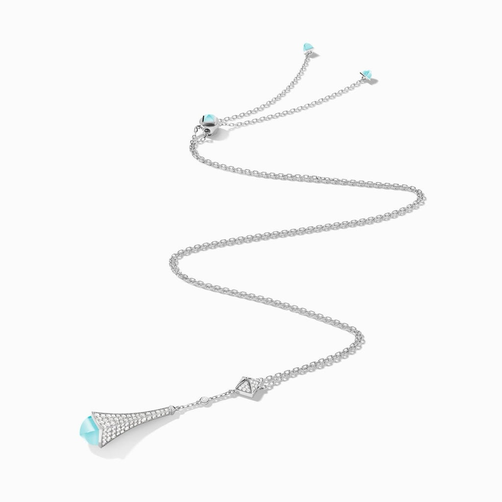 Cleo Diamond Teardrop Pendant White Gold