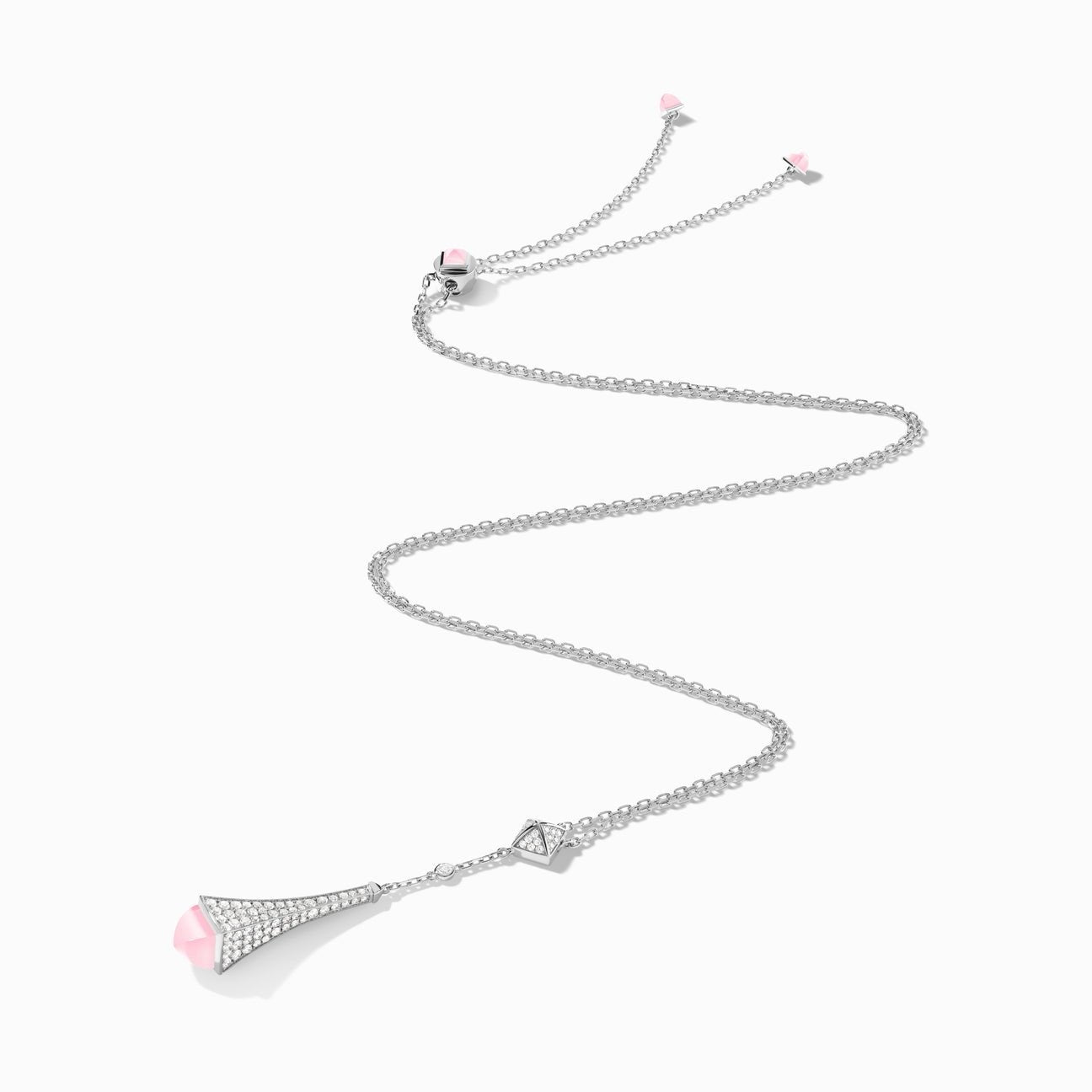 Cleo Diamond Teardrop Pendant White Gold