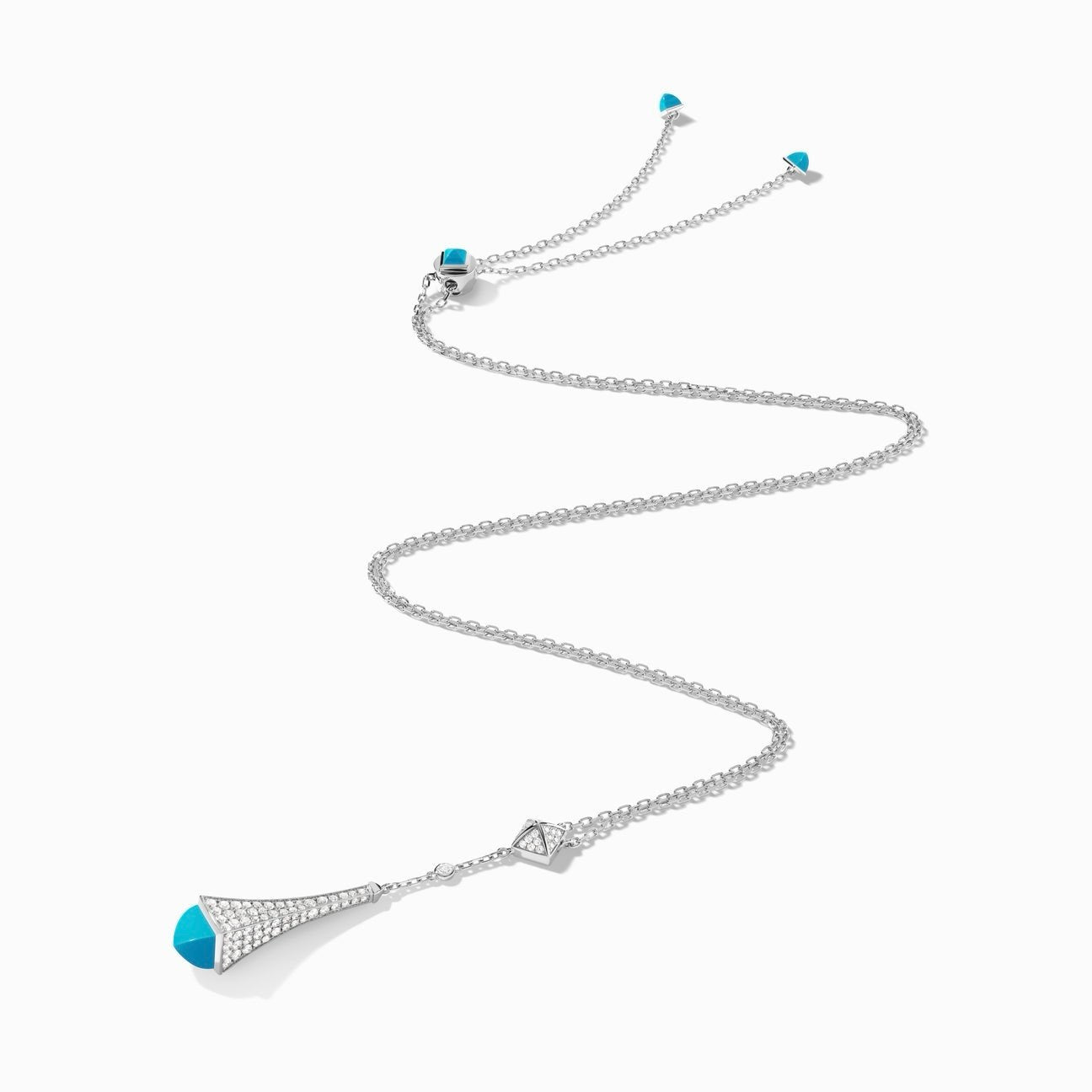 Cleo Diamond Teardrop Pendant White Gold