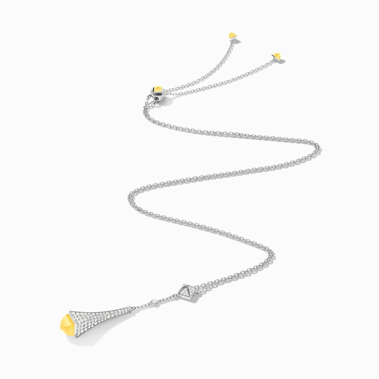 Cleo Diamond Teardrop Pendant White Gold